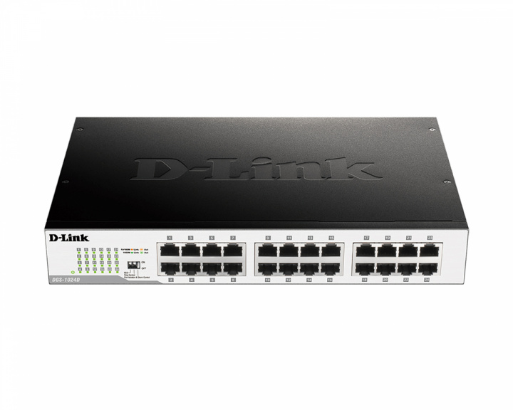 D-Link DGS-1024D Nätverksswitch, 24x10/100/1000 - Svart