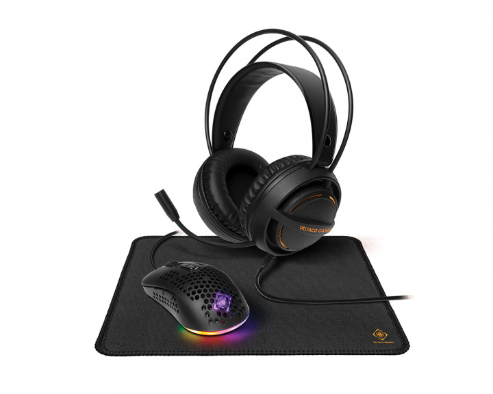 Deltaco Gaming 3 in 1 Gaming Kit med Headset, Mus, Musmatta - GAM-131