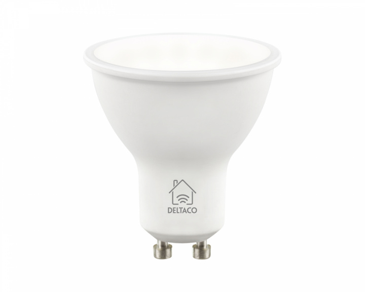 Deltaco Smart Home Smart Lampa GU10 WiFI, White CCTC, Dimbar