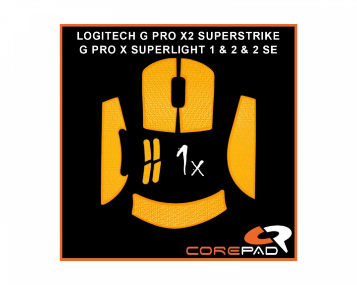 Corepad Soft Grips till Logitech G PRO X SUPERLIGHT 1 / 2 / 2 SE & X2 SUPERSTRIKE - Orange
