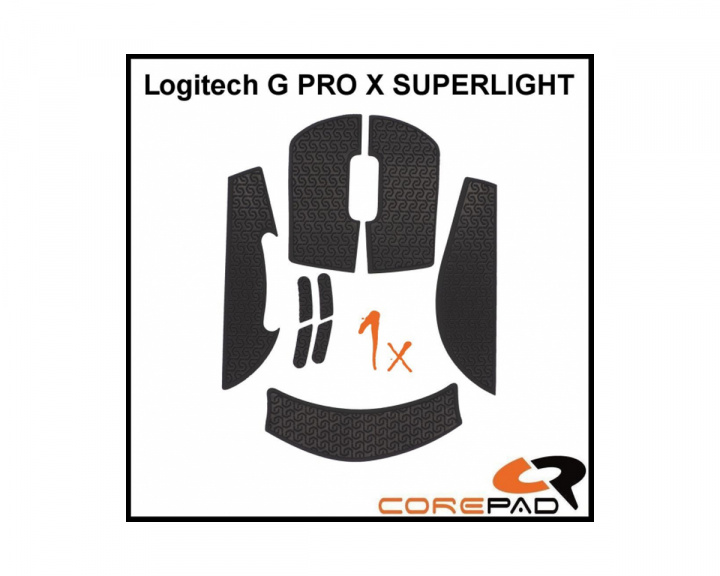 Corepad Soft Grips till Logitech G Pro X Superlight - Svart