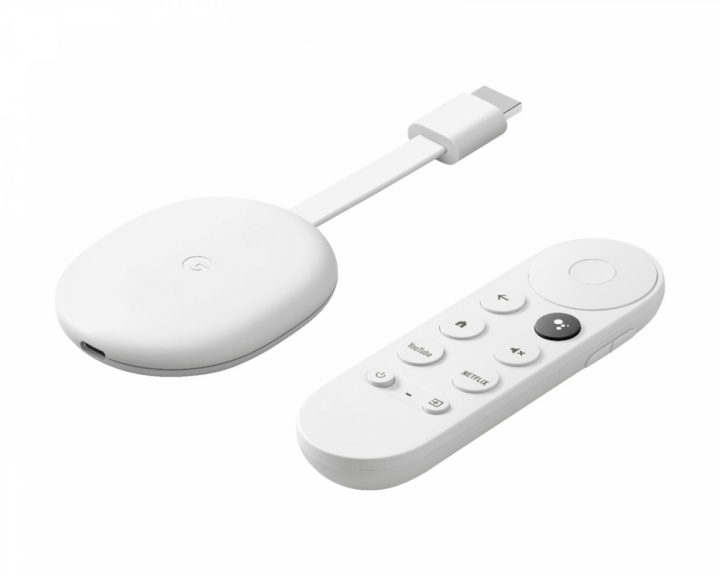 Google Chromecast med Google TV, Media-Player, 4K - Vit