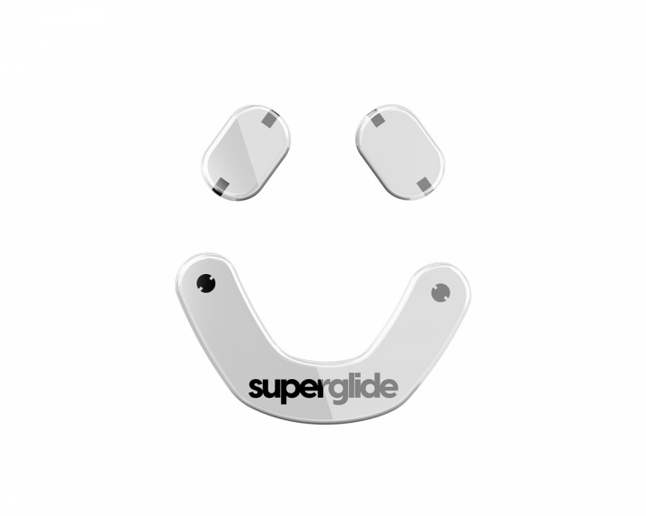 Superglide Glas Skates till SteelSeries Prime Mini Wired/Prime Mini Wireless - Vit