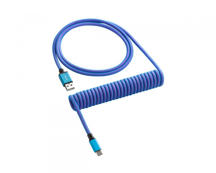 CableMod Classic Coiled Cable USB A to USB Type C, Galaxy Blue - 150cm