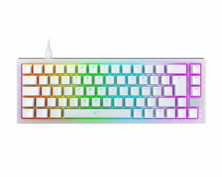 Cherry Xtrfy K5 RGB Compact Hotswap Gamingtangentbord [Kailh Red] - Transparent Vit