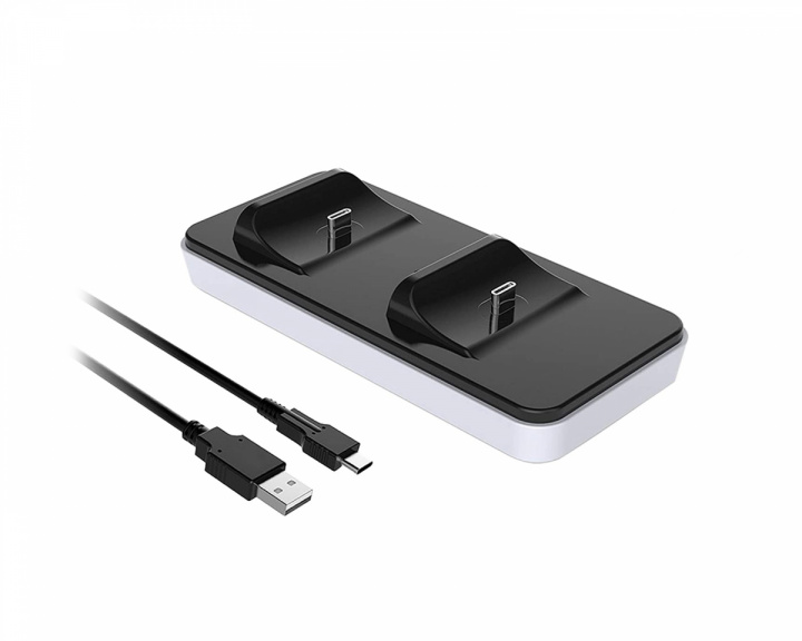 Subsonic Dual Charging Dock för PS5 kontroller - Vit/Svart