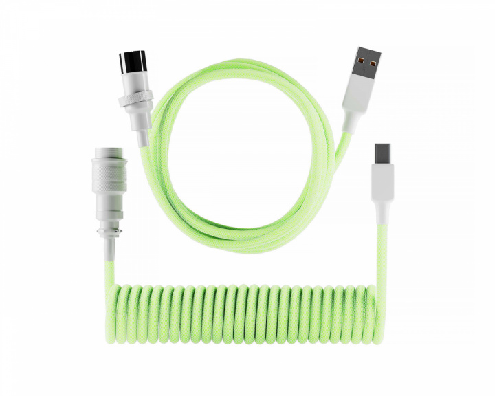 MaxMount Electroplating Aviator Coiled Cable USB-C - Grön/Vit
