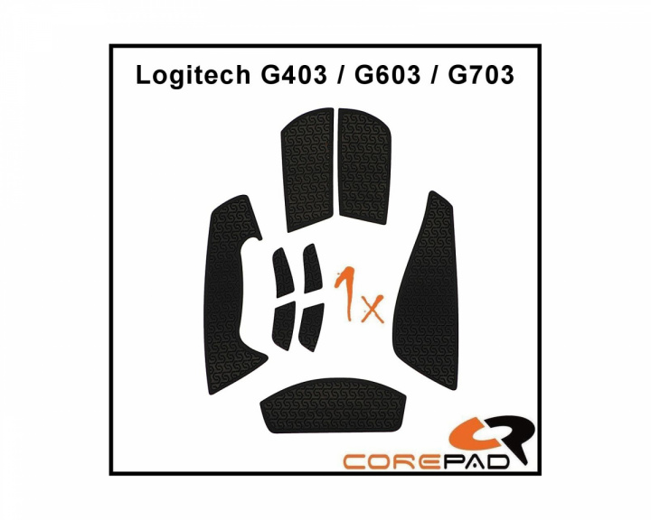 Corepad Soft Grips till Logitech G403/G603/G703 Series - Svart