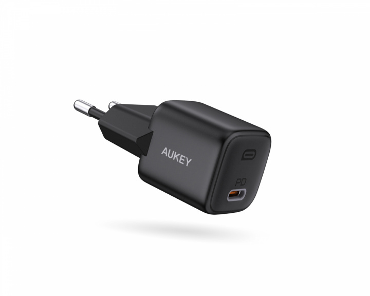 Aukey Wall Charger Omnia Mini, 20 W USB-C - Svart Väggladdare