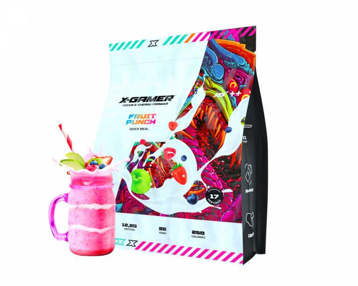 X-Gamer Quick Meal Fruit Punch - (17 Serveringar / 1190g)