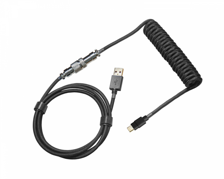 Cooler Master Coiled Cable USB-C till USB-A 1.5m - Aviator - Shadow Black