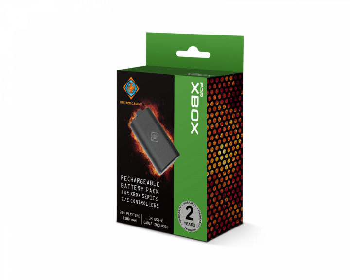 Deltaco Gaming Uppladdningsbart Batteri för Xbox Kontroll - Svart