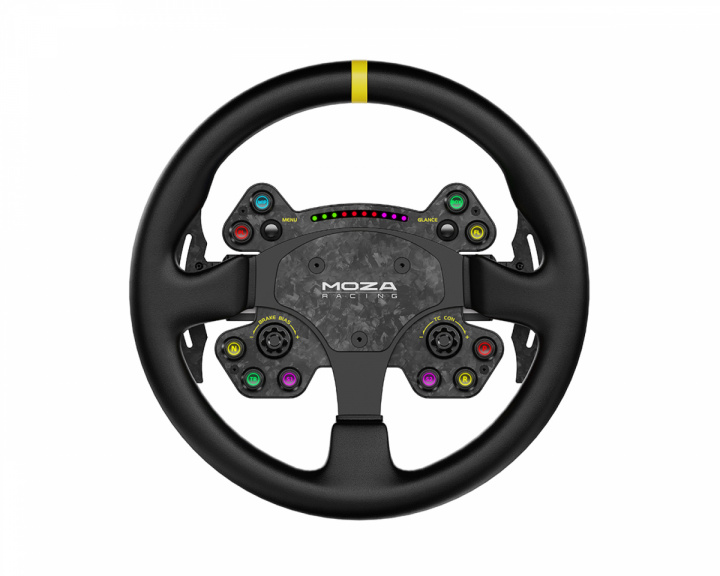 Moza Racing RS v2 Steering Wheel Round Leather - (33cm) Ratt för Racing