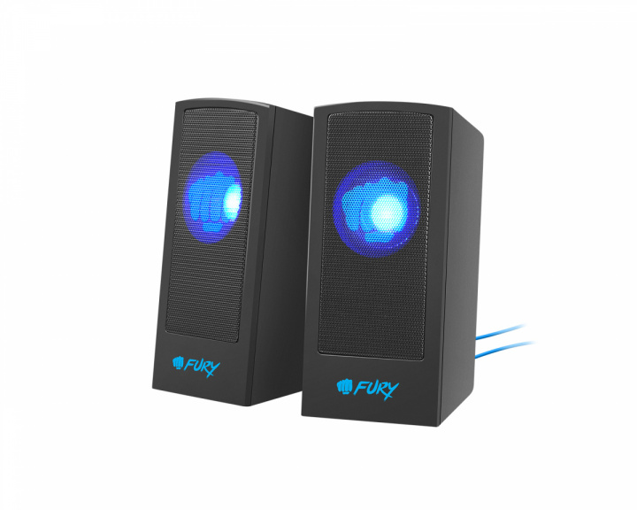 Fury Skyray 5W USB Högtalare Blå-LED - Svart