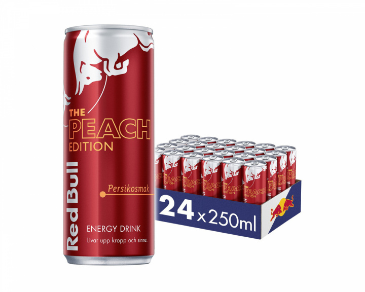 Red Bull 24x Energidryck, 250 ml, Peach Edition (Persika)