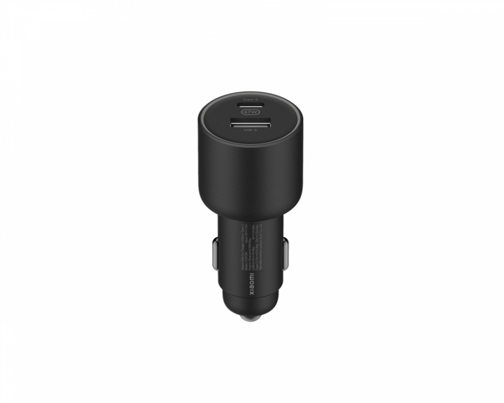 Xiaomi Mi 67W Dual-Port Car Charger (USB-A + Type-C) - Svart Billaddare