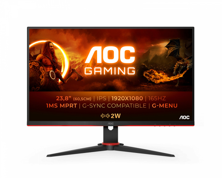 AOC 24G2SPU 24” Gamingskärm LED 165Hz 1ms IPS FHD