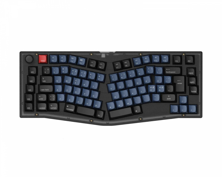 Keychron V10 QMK 75% RGB Knob Hotswap Tangentbord - Frosted Black [K Pro Red]