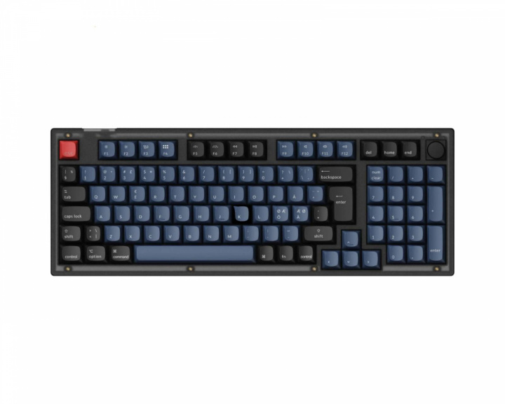 Keychron V5 QMK 96% RGB Knob Hotswap Tangentbord - Frosted Black [K Pro Red]
