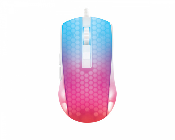 Deltaco Gaming WM87 Semi-Transparent RGB Gamingmus - Vit