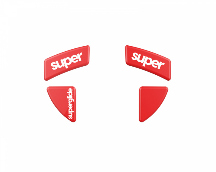 Superglide Version 2 Glas Skates till Razer Viper Ultimate - Röd