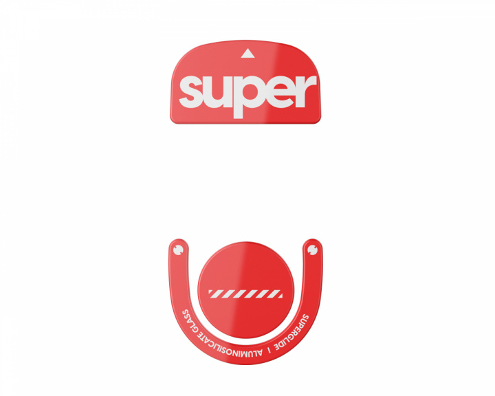 Superglide Version 2 Glas Skates till Logitech G Pro X Superlight 2 - Röd
