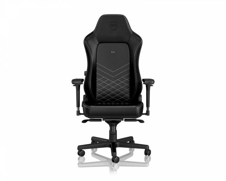 noblechairs HERO PU-Leather - Svart / Platina Vit