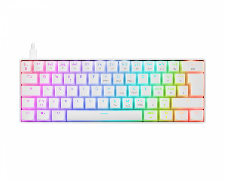 Deltaco Gaming WK90 RGB 60% Hotswap Mekaniskt Tangetbord [Pink Linear] - Vit 