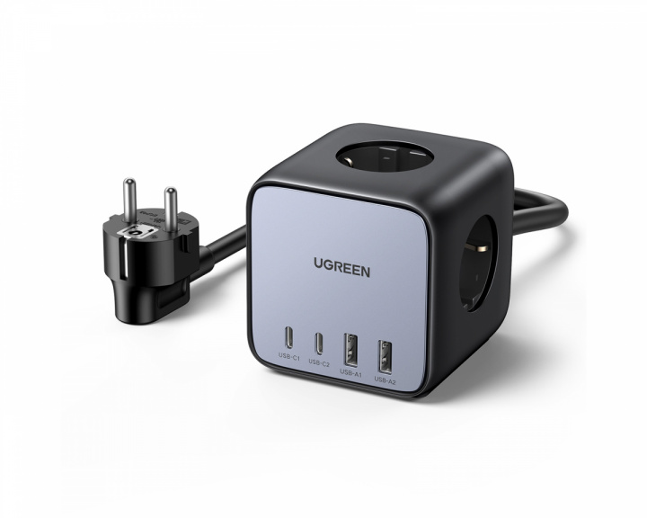 UGREEN DigiNest Cube 65W Grenuttag (3 AC outlets + 65W 2A2C)