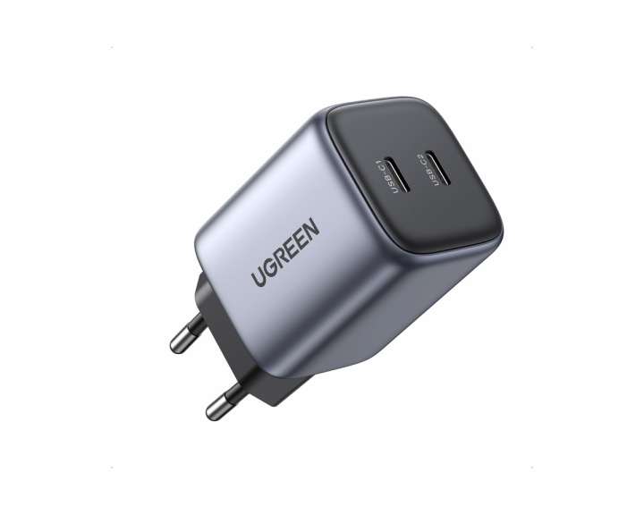 UGREEN Nexode Mini 45W Dual USB-C PD Väggladdare - Svart