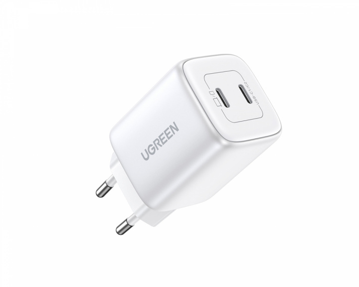 UGREEN Nexode Mini 45W Dual USB-C PD Väggladdare - Vit