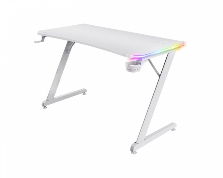 Trust GXT 709W Luminus RGB Gaming Skrivbord - White