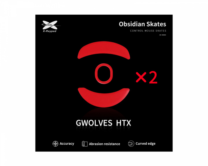 X-raypad Obsidian Mouse Skates för G-Wolves HTX 4K/HTX ACE