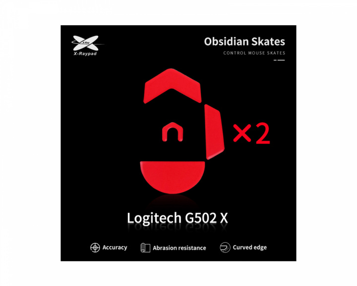 X-raypad Obsidian Mouse Skates för Logitech G502 X Wired