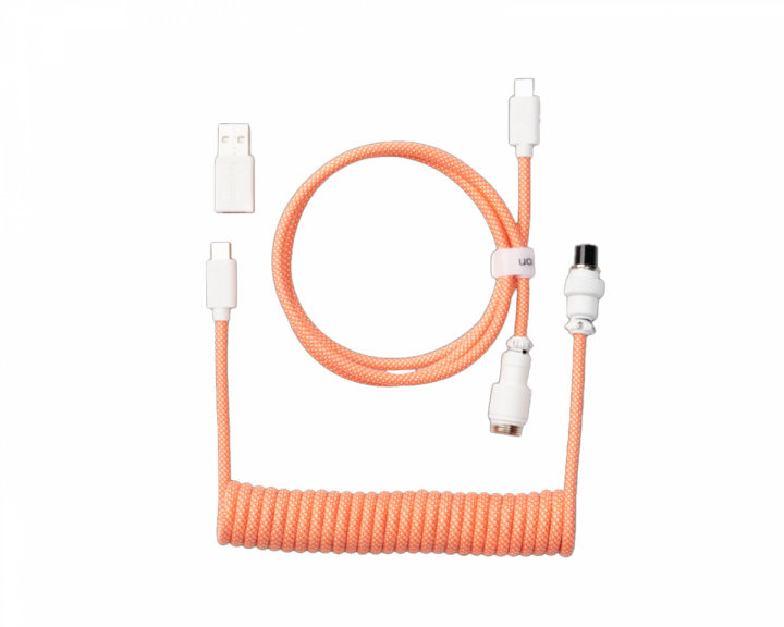 Keychron Custom Coiled Aviator Kabel USB-C - Rosa/Orange