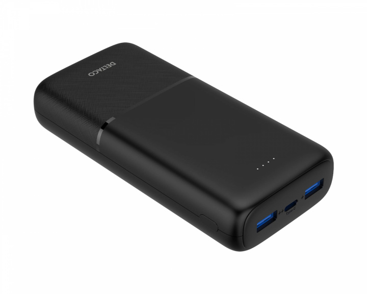 Deltaco Snabbladdning 20.000 mAh Powerbank - Svart