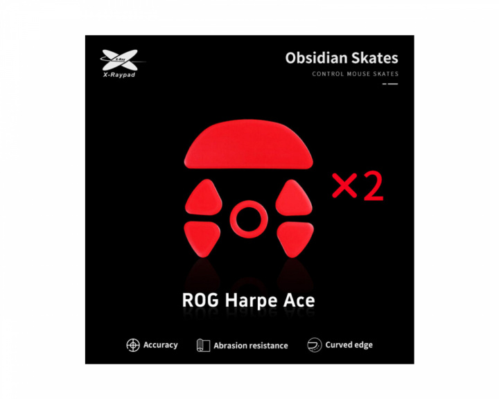 X-raypad Obsidian Mouse Skates till ROG Harpe Ace