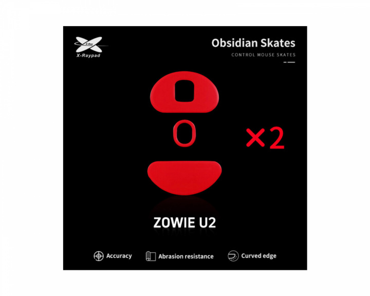 X-raypad Obsidian Mouse till Skates for Zowie U2