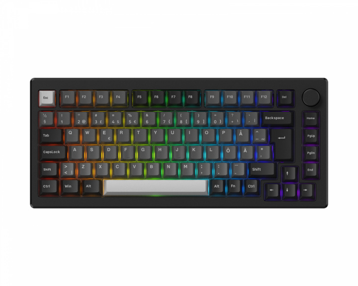 Akko MOD 007B HE Magnetiskt Trådlöst Tangentbord - Svart [Cream Yellow Magnetic]