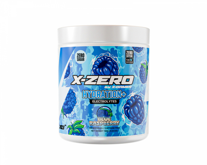 X-Gamer X-Zero Hydration+ Blue Raspberry - 100 Serveringar