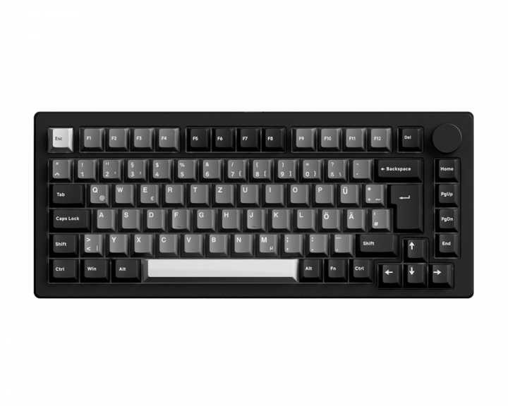 Monsgeek M1 V5 VIA Trådlöst tangentbord - Black & Silver [V3 Piano Pro]