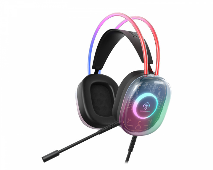 Deltaco Gaming DH230 Semi-transparant RGB Gamingheadset - Svart