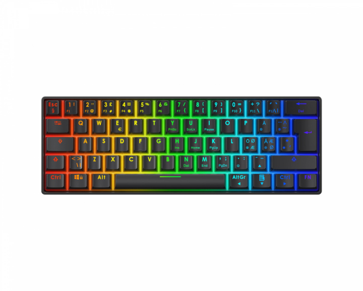 Deltaco Gaming DK470 60 % ISO Hotswap Mekaniskt Gamingtangentbord – Svart