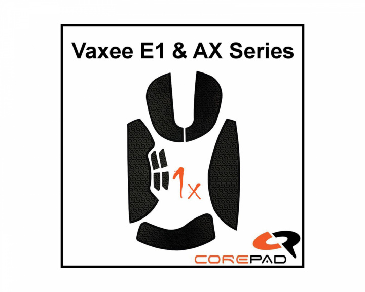 Corepad Soft Grips till Vaxee E1 & AX Series - Svart