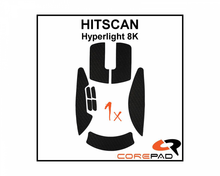 Corepad Soft Grips till HITSCAN Hyperlight 8K - Svart