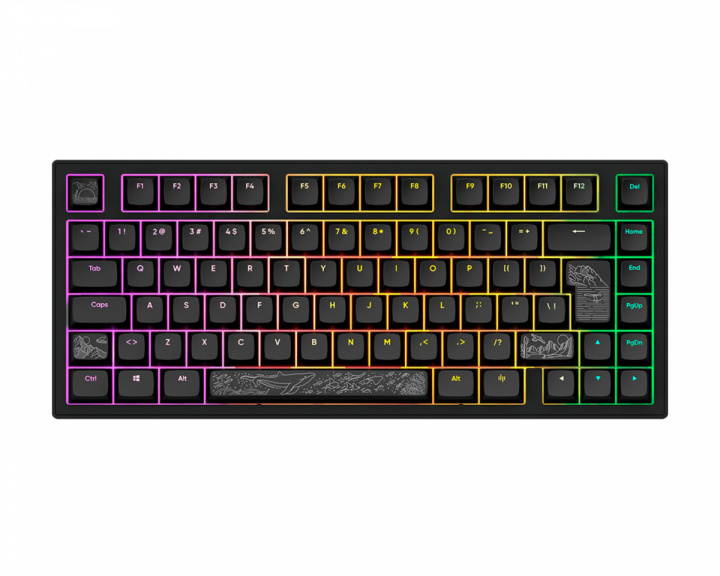  ALU81 Gaming Tangentbord RGB - Terra Nostra [g3ms Moonstone] - Svart