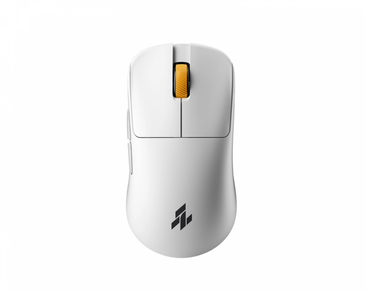 SyLical Gear HELIX 8K Trådlös Gamingmus - Vit [Yellow Scroll-Wheel]