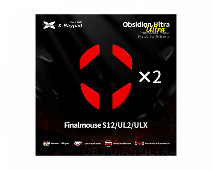  Obsidian Ultra Skates för Final Mouse S12/UL2/ULX