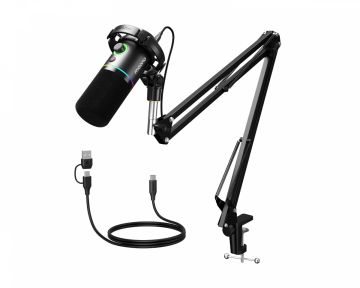 Maono PD200XS USB/XLR Mikrofonset - Dynamisk Mikrofon - Svart
