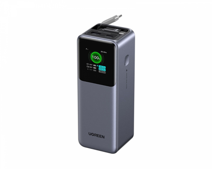  20000mAh 165W Powerbank med utdragbar kabel